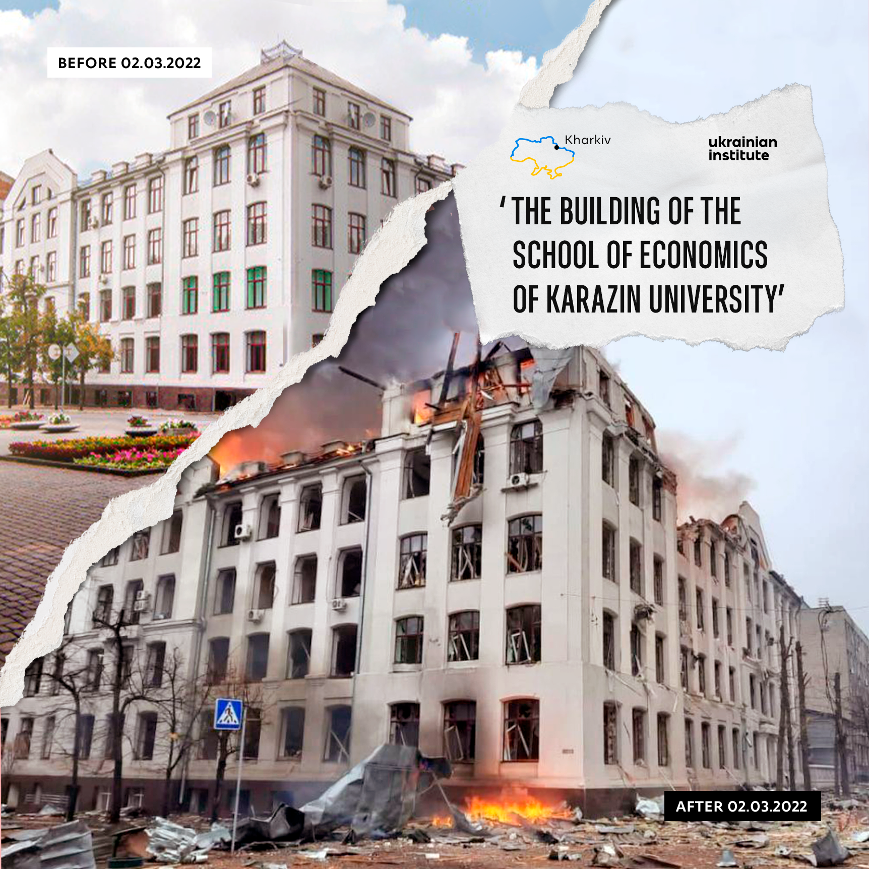 The building of the School of Economics of Karazin University